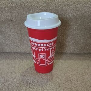 Starbucks Festive Red and White Tumbler